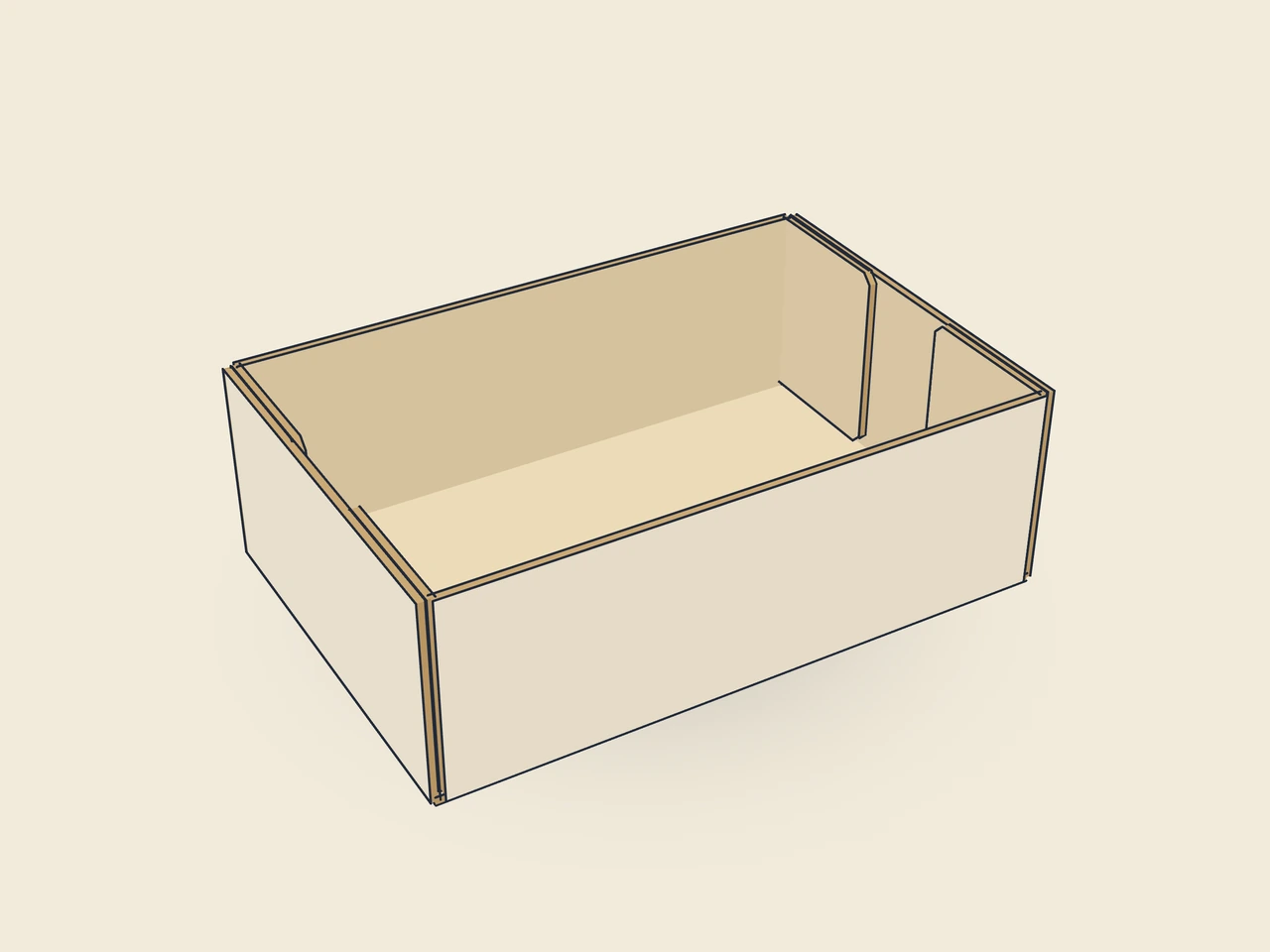 Boîte télescopique – fond