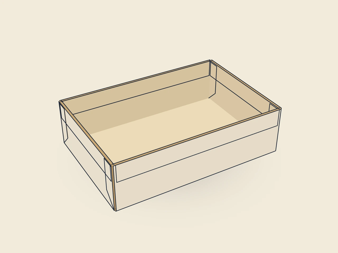 Drawer box – tray wrap