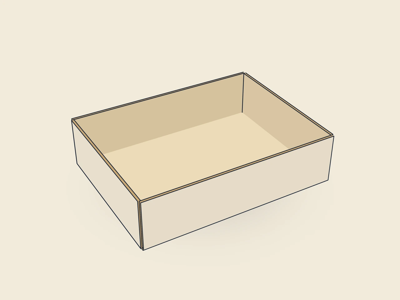 Magnetic closure box – tray (greyboard)